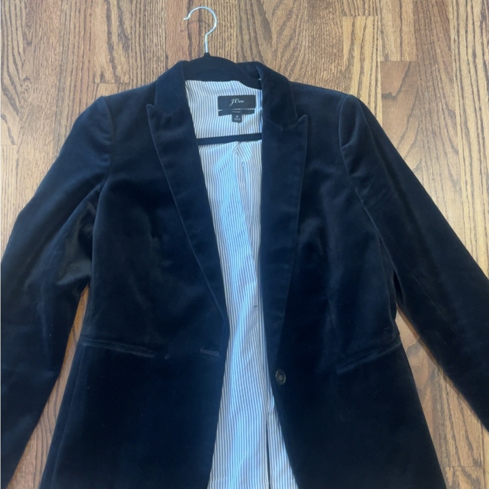 J. Crew Women's Midnight Velvet Blazer